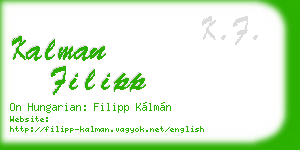 kalman filipp business card