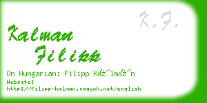 kalman filipp business card